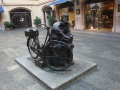 Our favorite statue, of a homeless man who lived in this piazza. Erected by the residents.